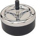 5" Black Round Spinning Ashtray