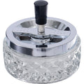 4.75" Glass Spinning Ashtray - Clear
