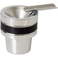 6ct. Black & Crome Cup Car Ashtray