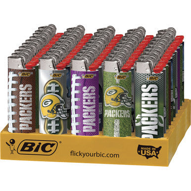 50Ct. Bic Nfl Greenbay Packer Lighters