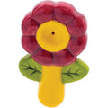 3.5" Purple Flower Ceramic Pipe - Wacky Bowlz
