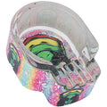6ct. Asst. Skull Glow In Dark Glass Ashtray