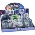 6ct. 4.5in Square Glass Ashtray - Skull Rebel