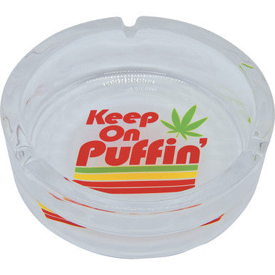 6ct. 3.5in Glass Ashtrays - Leaf Designs