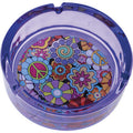 6.25" Purple Hippie Flower Glass Ashtray
