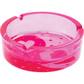 6.25" Pink Yin Yang Hearts Glass Ashtray