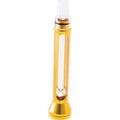 Gold Aluminium Chillium Glass Pipe