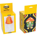 4" Mushroom Wig Wag Hand Pipe - Yellow Orange
