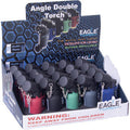 20Ct. Angle Double Torch Flame Lighter Plastic