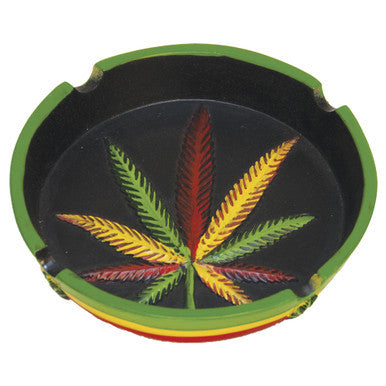 8ct. Poly Stone Leaf/ Jamaican Ashtray