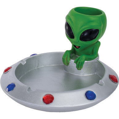 Large Alien UFO Polystone Ashtray