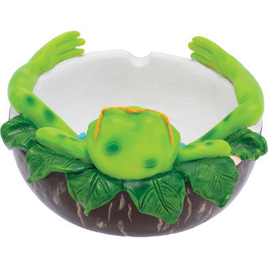 Chilling Green Frog Ashtray