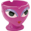 4ct. Green Alien Polystone Ashtrays