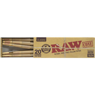 12 Ct. 20pk Raw Classic Cone - 70mm/24mm
