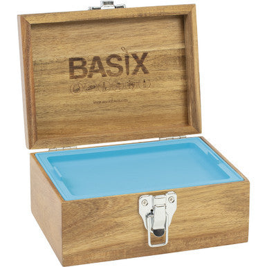 Smellproof High-End Wooden Box W/ Rolling Tray - Basix