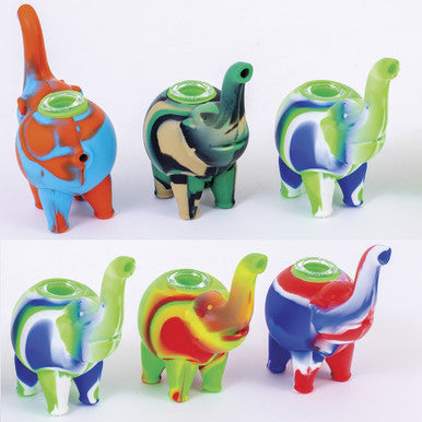 4" Elephant Silicone Pipe - Random Color