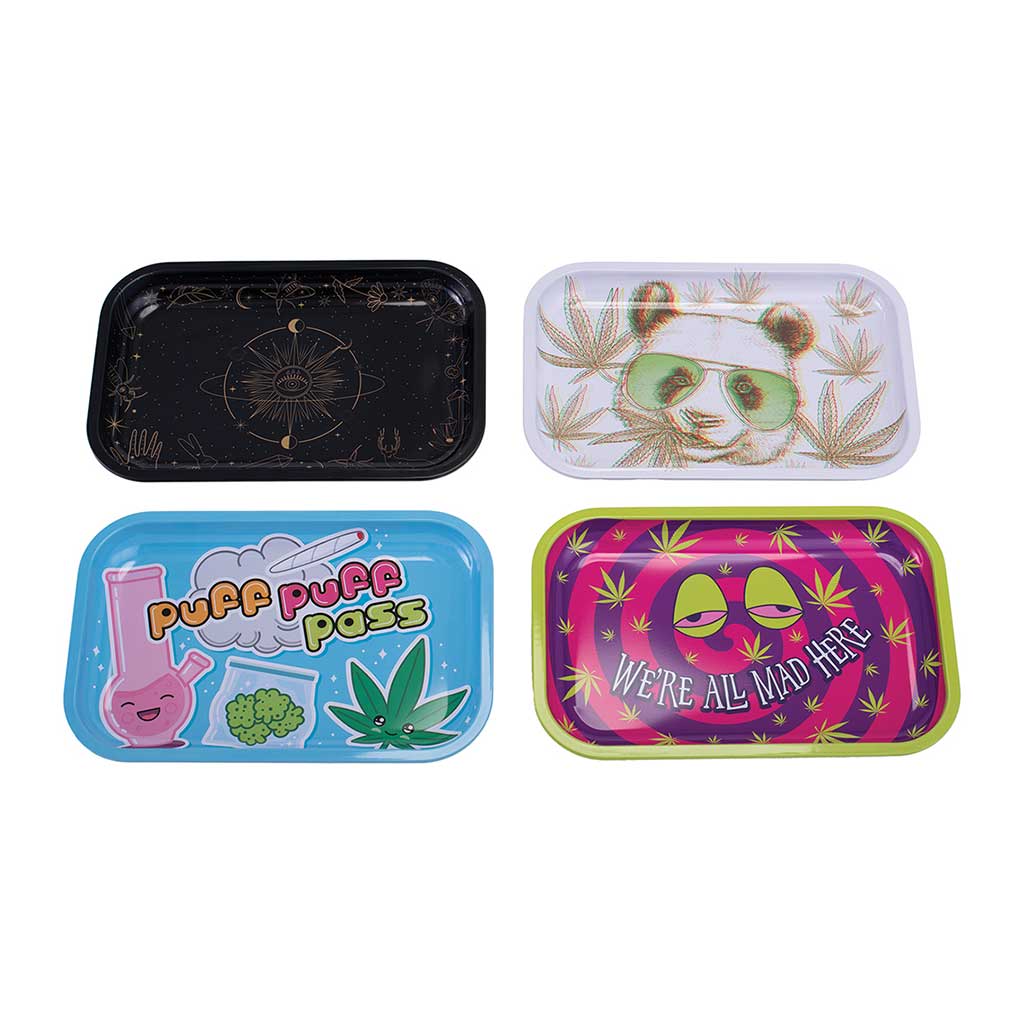 25ct Assorted Small Size Rolling Trays (11.25in x 7.5in)