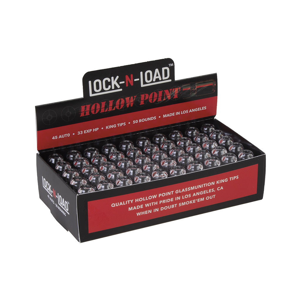 50ct. .45mm Glass Tip Lock-N-Load