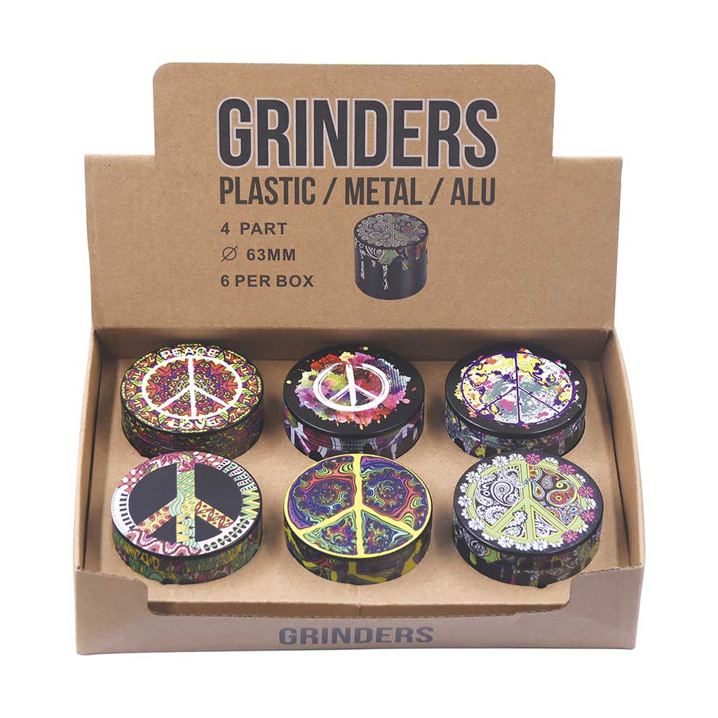 6ct. 63mm Peace Design Grinder