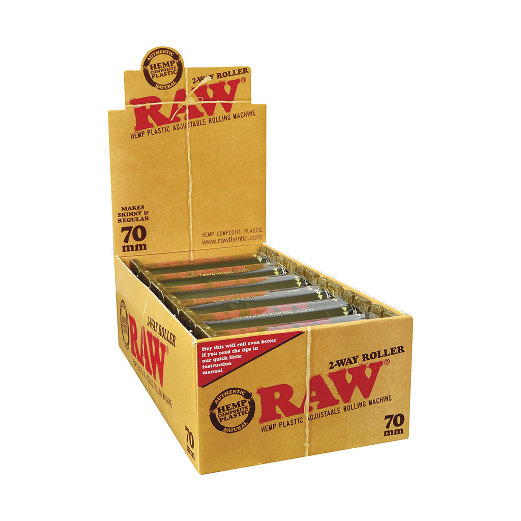 12ct. Raw Adjust. Hemp Plastic Roller 70mm